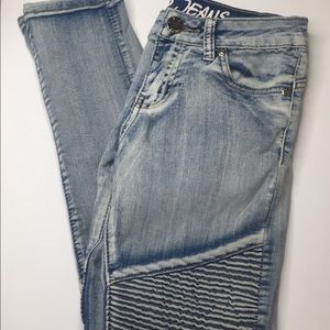 Girls biker blue jeans size 10 VIP Jeans